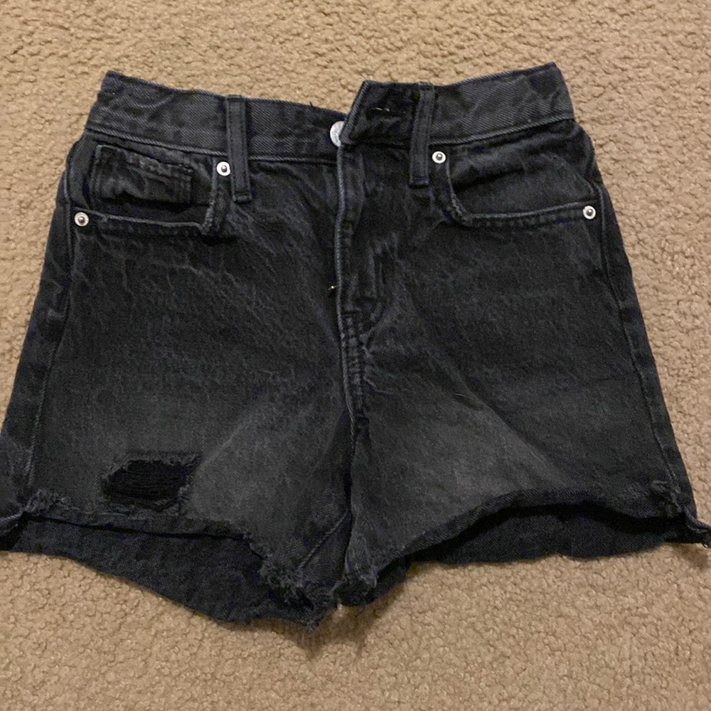 Black Denim Shorts
